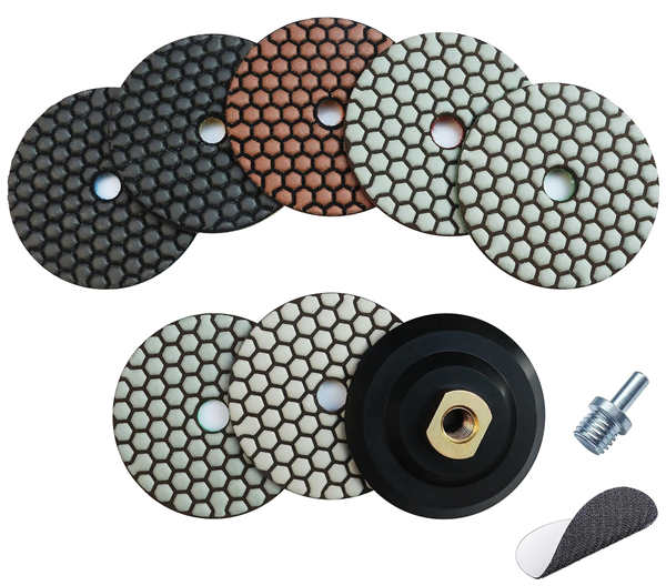 5" Concrete Countertop Heavy Duty Honeycomb Diamond Impregnated Pads for Stone Polisher