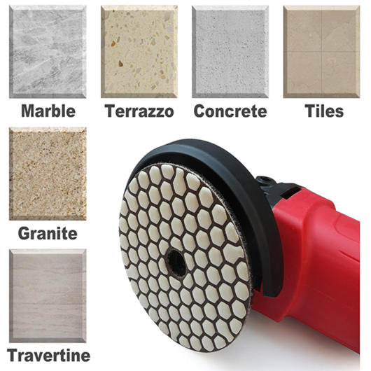 5 Inch Dry Resin Bond Diamond Polishing Pads for Stone Polishing Restoring Grinding and Shaping